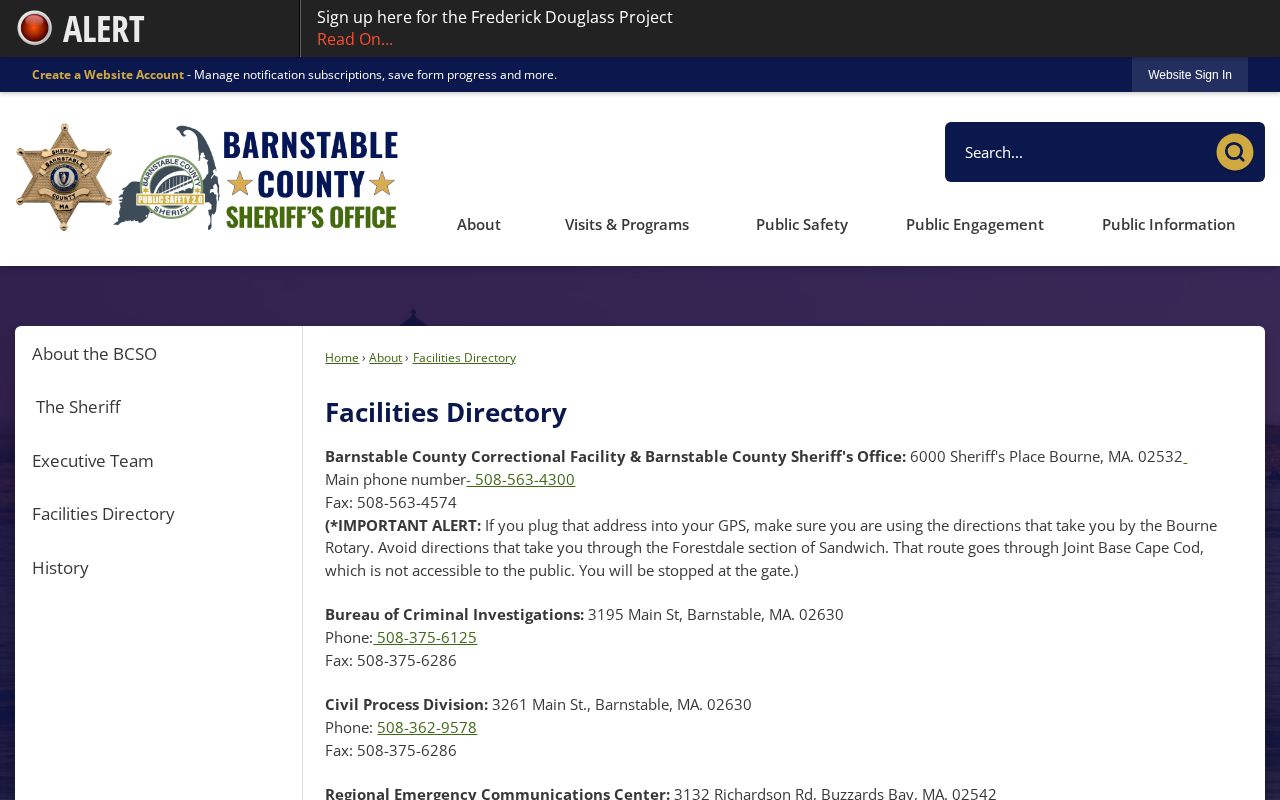 Barnstable County correctional facility directory for Nantucket custody